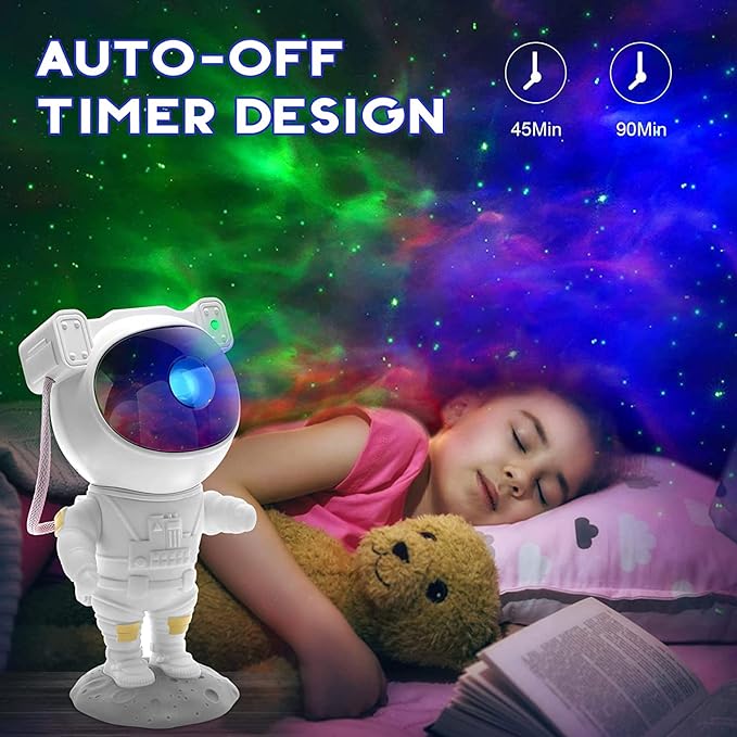 Star Projector Galaxy Night Light Astronaut Starry Nebula Ceiling LED Lamp with Timer and Remote Gift for Kids
