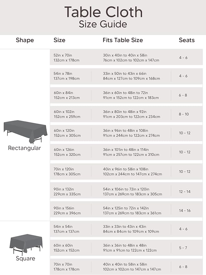 Utopia Kitchen Square Table Cloth 2 Pack(70x70 Inches, Black), Tablecloth Machine Washable, Polyester Table Cover for Dining, Buffet Parties, Picnics, Events, Weddings and Restaurants