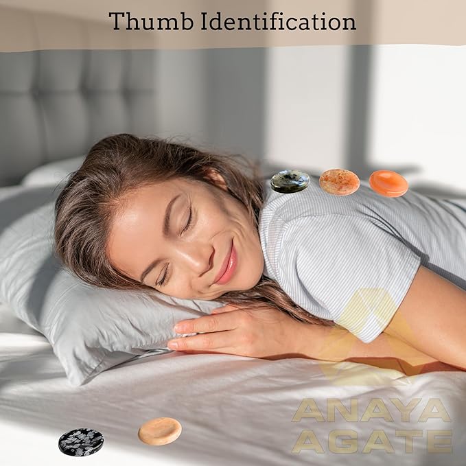 Pack of 12 Worry Stones Bulk Set – Wholesale Bulk Crystal Thumb Worry Stone for Anguish, Stress – Relaxing and Soothing Balance Stones for Meditation – Healing Stones and Crystals for Women and Men