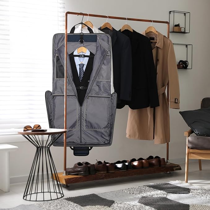Modoker Carry On Garment Bags for Travel Hanging Clothes Suit Bag Luggage Organizer, Foldable Suit Carrier Gift for Men Women