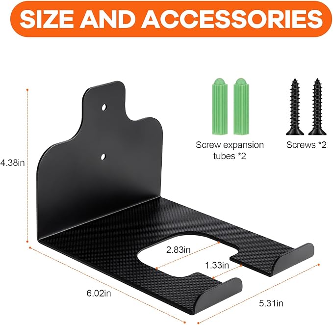 Weedeater Hanger, Garden Power Tool Hanger Weed Whacker Holder Wall Mounted for Grass Trimmer, Hedge Trimmer, Garage Trimmer, Garden Tools, 2 Pack