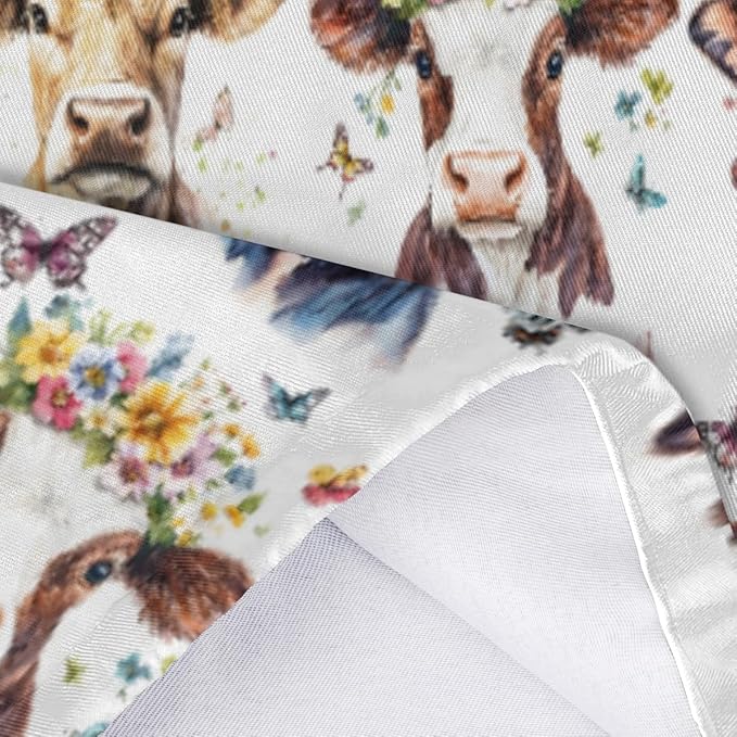 Plastic Bag Holder Butterfly Flower Highland Cow Wall Mount Grocery Bag Holder Washable Plastic Bag Dispenser Garbage Bag Organizer for Home Kitchen Decor, Gifts for Women Mom Family Friends