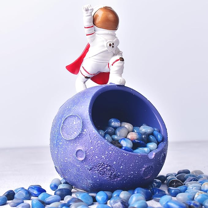 Polished Blue Aventurine Crystals - 72 Pcs, 0.5" 10 oz Handpicked Natural Tumbled Gemstones Rocks, Pebbles for Reiki, Chakra, Healing Home Decor