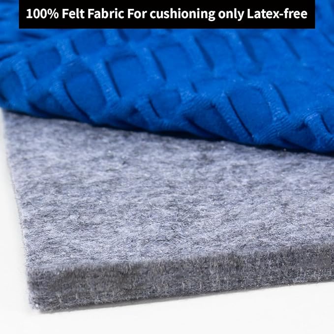 Felt Rug Pad - 1/2" 4x6 Foot Extra Large Area Liner for All Floors and Trims, Thick Pad for Hardwood Floors Under Rugs, Keeps Rugs Softly and Securely in Place
