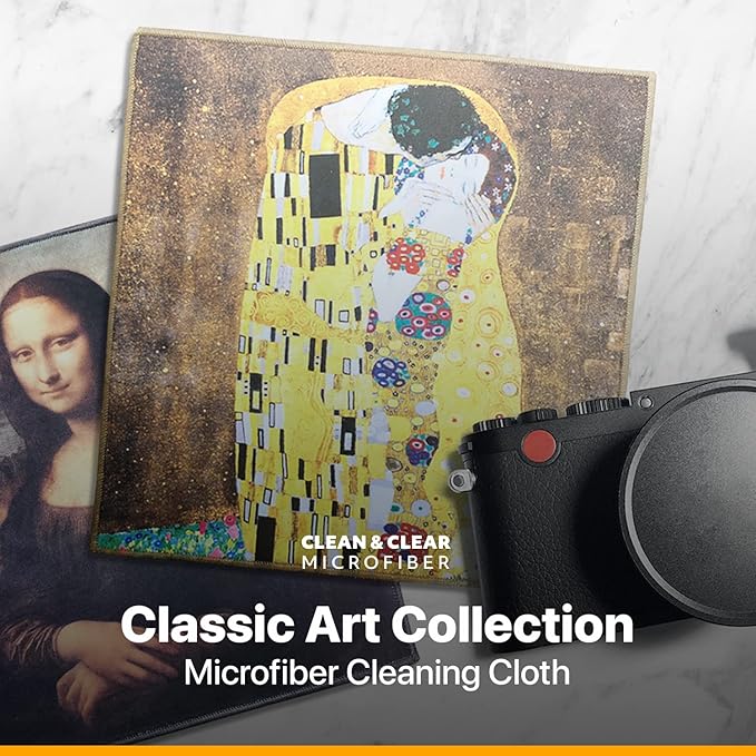 Large [4 Pack] Classic Art (Sunlight Effect Under The Poplars) - Ultra Premium Quality Microfiber Cleaning Cloths (Best for Camera Lens, Glasses, Screens, and All Lens.), Microfiber Cloth