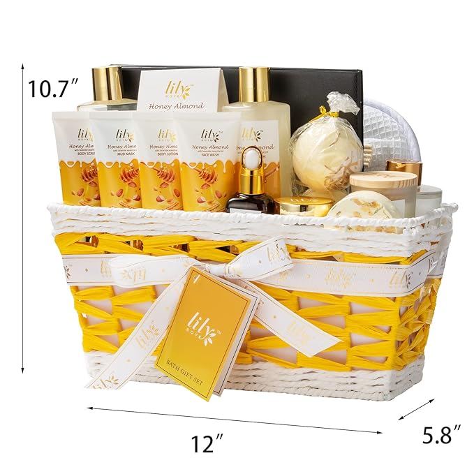Christmas Gifts for Women & Men - 18-Piece Luxury Bath and Body Gift Basket Set for Women Gifts Spa Gift Set for Mom Gifts | Bath Sets for Mothers Day, Birthday Gifts for Mom, All Occasion Present