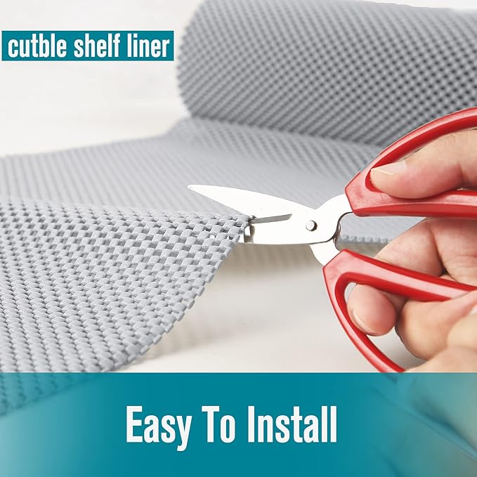 Drawer Shelf and Cabinet Liner, Thick Strong Grip, Non-Adhesive Liners Protect Kitchen Cabinets and Cupboard, Bathroom Drawers, Easy Install, Breathable Mat, 20 Inches x 20 Feet, White