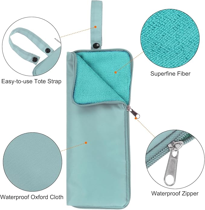 HARFINGTON Umbrellas Bag Carry Bag Portable Reversible Wet Umbrella Sleeve Folding Cover Waterproof Pouch Case for Storage Travel Home Outdoor