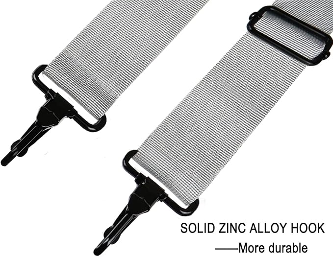 Shoulder Strap, Durable 55" Universal Replacement Laptop Shoulder Strap, Adjustable Comfortable Belt with Metal Hooks for Briefcase, Computer Messenger Bag, Laptop Case Luggage/Duffel/Camera, (Grey)