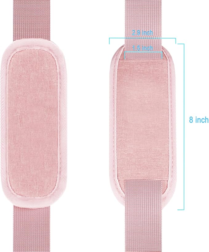 Shoulder Strap, Durable 55" Universal Replacement Laptop Shoulder Strap, Adjustable Comfortable Belt with Metal Hooks for Briefcase, Computer Messenger Bag, Laptop Case Luggage/Duffel/Camera, (Pink)