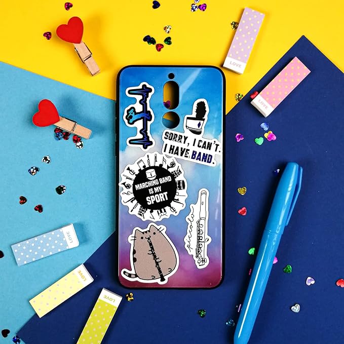 BulbaCraft 100Pcs Marching Band Stickers and Laptop Decals - Drummer Gifts, Marching Band Stuff, Gifts for Women & Men