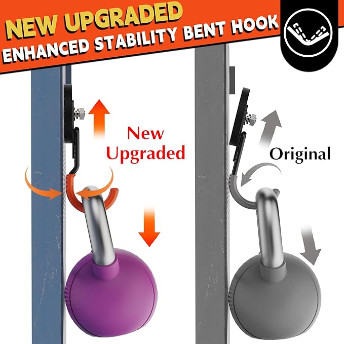 ULIBERMAGNET New Upgraded Garage Strong Magnetic Hooks, 4 Pack Heavy Duty Large J Hooks with Magnet, Anti-Slip Coating Magnet Hooks for Garden Tools, Ropes,Drill
