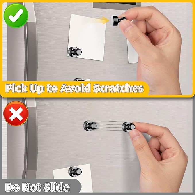 VNDUEEY 40Pcs Black Refrigerator Magnets, Strong Whiteboard Magnets, Fridge Magnets for Adults, Small Magnet for Kitchen, Office, School, Locker, ISO9001VN1214
