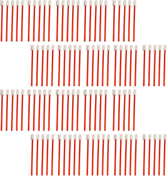 Evaclean Swilly Original Disposable Crevice Brushes - 100 Pack - Versatile Cleaning Tool for Tight Spaces, Window Tracks, Keyboards, Car Vents, and Household Use (Red)