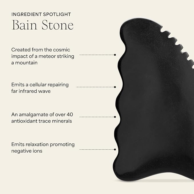 Wildling Aura Stone Gua Sha Body Stone I Body Massage Stone to Tighten, Tone, Sculpt + Smooth I Patented Design Crafted with 100% Authentic Bian Stone