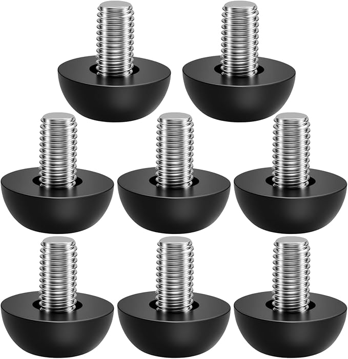 8Pcs M8 Thread Adjustable Leveling Feet Kit, 8mm Stainless Steel Construction with 1.25mm Thread, Outdoor Furniture Leveling Solution