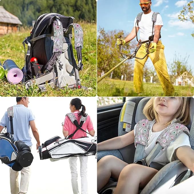 ZINZ 2-Pack Universal Shoulder Pad with Ultra Thick Cushion for Bag Luggage Bag Crossbody, Plus Long & Anti-Slip & Breathable, Butterfly