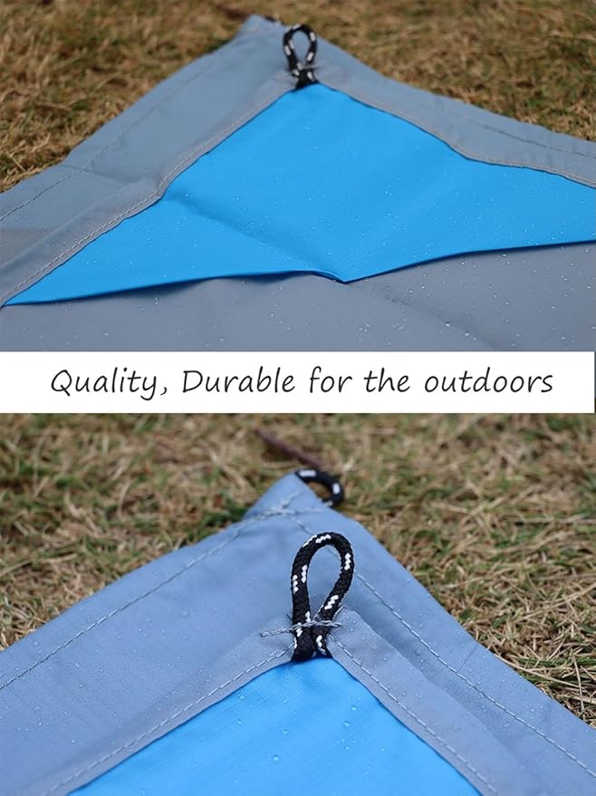 Orga'Neat Pocket Picnic Blanket, Sandproof Lightweight Pocket Camping Tarp, 55″x 79″ Foldable & Fits into Small Bag, Water Resistant Washable Quick Dry Compact Beach Mat for Outdoor Recreation