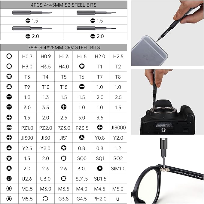 Compact Screwdriver Set, JAKEMY 105 in 1 Precision Mini Screwdriver Kit with Opening Pry Tool for Laptop, Computer, MacBook, Phone, Watch, Eyeglasses, Xbox, Modding, DIY