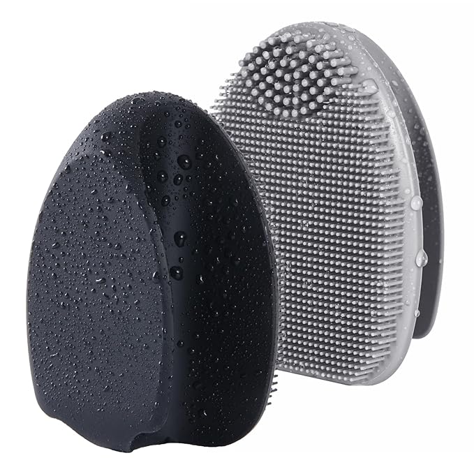 Soft Silicone Face Scrubber,Facial Cleansing Brush,Facial Exfoliation Scrub for Massage Pore Cleansing Nose Blackhead Remover Deep Scrubbing for All Kinds of Skins Men and Women