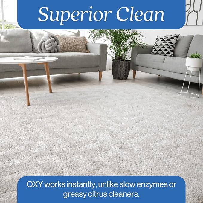 Oxy Pet Carpet Cleaner Spray | Pet Stain Remover for Pet Urine, Cat Pee, Dog Poop | Deep Spot Treating Action on Carpeting, Upholstery, Laundry, Pet Beds & More (128 Fl Oz)