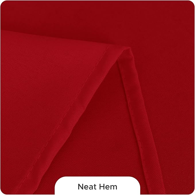 Fitable 8 Pack Round Tablecloths: Stain Resistant Wrinkle Free Circle Table Clothes, Washable Reusable Polyester Table Covers for Wedding Party Birthday Banquet Reception(Red, 84 Inch)