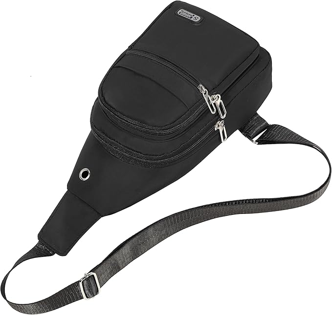 Banelu Small Sling Backpack Crossbody Sling Bag for Men Women, Chest Bag Daypack Fanny Pack Cross Body Bag for Outdoors Hiking Traveling - Black