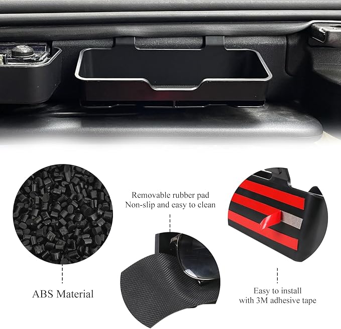 Sun Visor Sunglass Holder for 2021 2022 2023 2024 2025 2026 Ford Bronco 2/4 Door, Card Storage Box Sunglasses Glasses Holder, Sun Visor Organizer Interior Accessories
