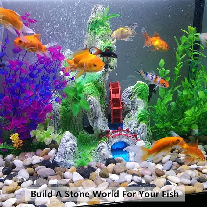 40lbs White River Rocks for Garden Landscaping, 1-2 Inch Natural Pebbles for Indoor Plants, High Polished Decorative Stones Outdoor and Indoor DIY Vase Filler Fish Tank Aquariums