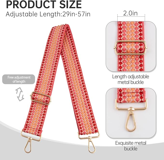 Purse Straps Replacement Crossbody Wide Bag Strap for Purses Adjustable shoulder Straps for Women bags