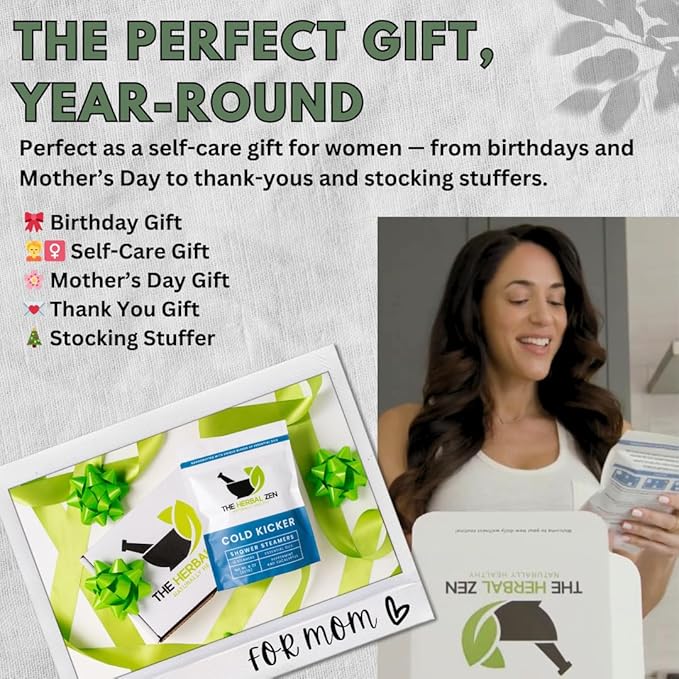 Cold Kicker Shower Steamers Aromatherapy for Sinus Relief - USA Made - Peppermint & Eucalyptus Shower Bomb Tablets – Self Care Gifts for Women and Men – Soothing Natural Essential Oils (10 Pack)