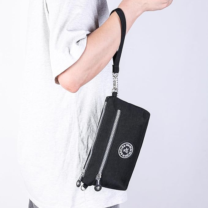AOCINA Small Wristlet Wallet for Women RFID Blocking Crossbody Purse Gifts for Valentines Day Nylon Cell Phone Purses