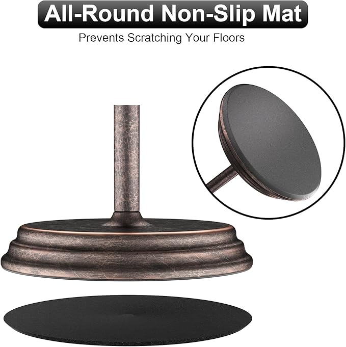 Toilet Paper Holder with Rustproof, Metal Free Standing Toilet Paper Stand Storage for Bathroom, Tissue Paper Roll Holder for Bathroom Accessories (Oil Rubbed Bronze)