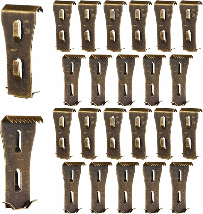 Brick Clips 24 Pcs Brick Clips for Hanging Outdoors Heavy Metal Brick Wall Hangers for Outside Home Decor Brick Hooks for 2-1/4 Inches to 2-3/8 Inches High Bricks