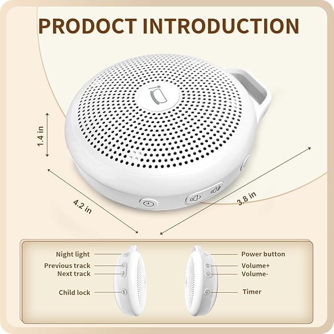 Portable Tibetan Singing Bowl Machine - Sound Bowl with Over 10 Meditation Noises, Crystal Healing, Chakra Healing, Spiritual Mindfulness and Sound Therapy, Yoga Gift Women/Men.