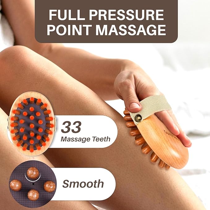 Wood Therapy Massage Tool for Belly Fat,Wooden Meridian Massage Body Brush for Cellulite Remover, Cellulite Lymphatic Drainage Massager for Body Shaping, Maderoterapia Kit for Muscle Pain Relief