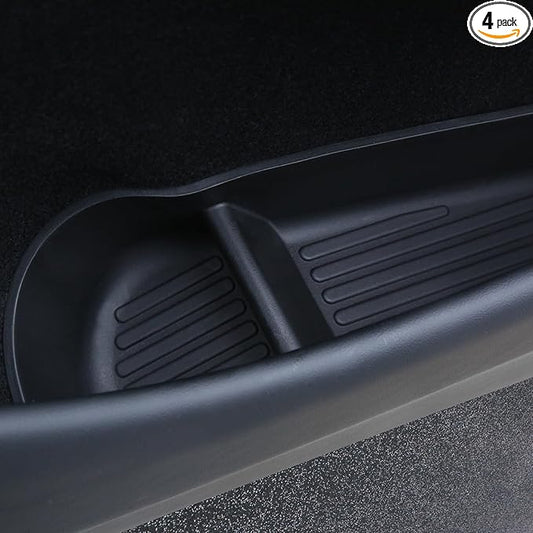 Arcoche Door Side Storage Box for Tesla Model Y Juniper Accessories 2025 2026 Door Pocket Liners,TPE Front & Rear Side Organizer Tray Protector Liner (model Y Juniper) 4pcs