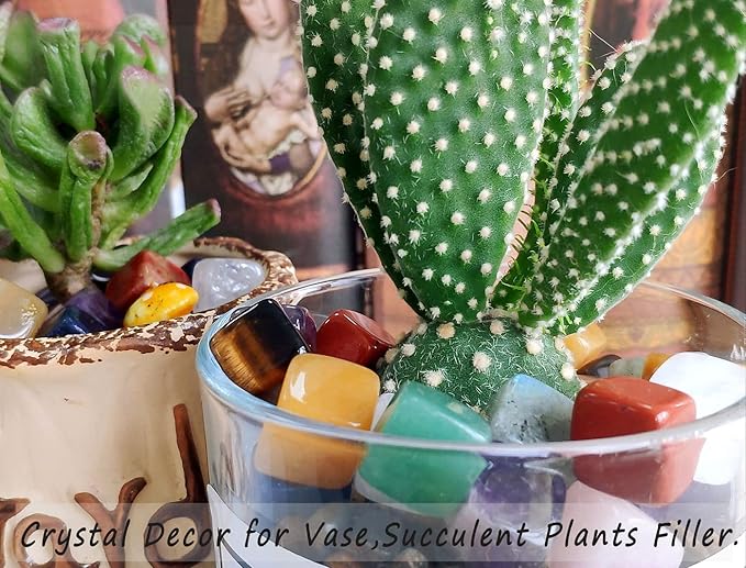 DUQGUHO 30 Pcs Healing Crystal Chakra Stones Set - Polished Tumbled Stones - Bulk Amethyst, Rose Quartz, Obsidian, Lapis Lazuli, Clear Quartz, Green Aventurine, Tiger Eye, Red Jasper