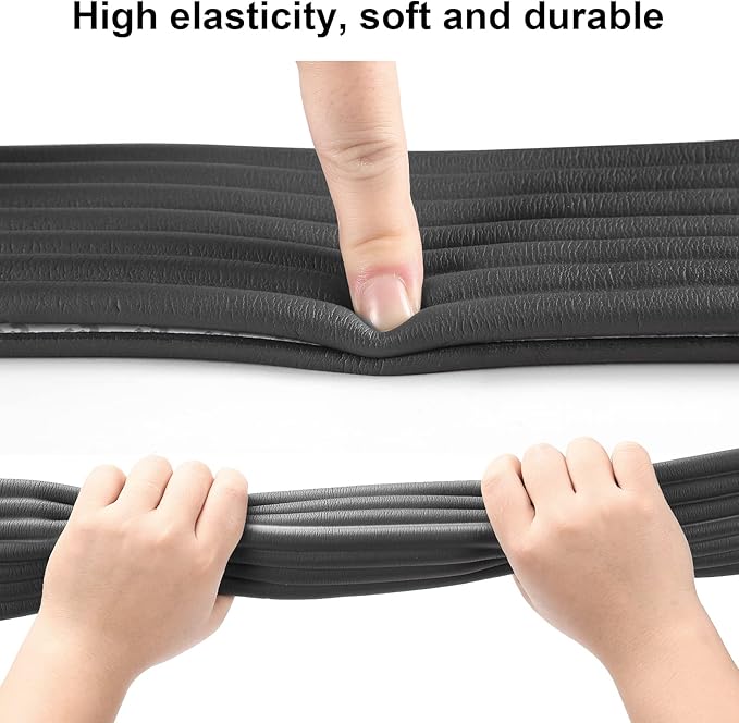 Dovesail Upgrade Baby Proofing Edge Corner Protector, 16.4ft Edge Guards Padding with 3M Adhesive, Extra-Wide Soft Rubber Foam Padding, Furniture,Sharp Edge Safety Corner Edge Bumper Guard-Black