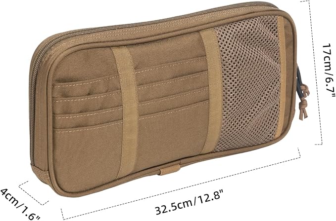 EXCELLENT ELITE SPANKER Car Sun Visor Organizer Auto Interior Accessories Visor Storage Pouch Holder for Car, SUV, Truck with Multi-Pocket (Coyote Brown)