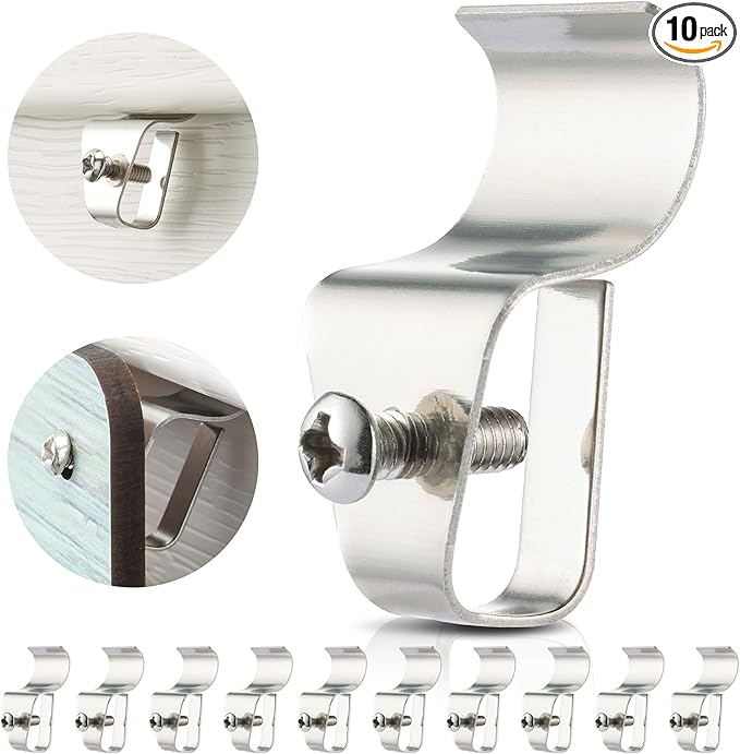 HUXOR Vinyl Siding Hooks, No Drilling Required, Stainless Steel Outdoor Hooks for Hanging Decorations, House Number Signs, or Lights, Easy to Install & Detach, Max Load 10 Lbs, 10 Pack