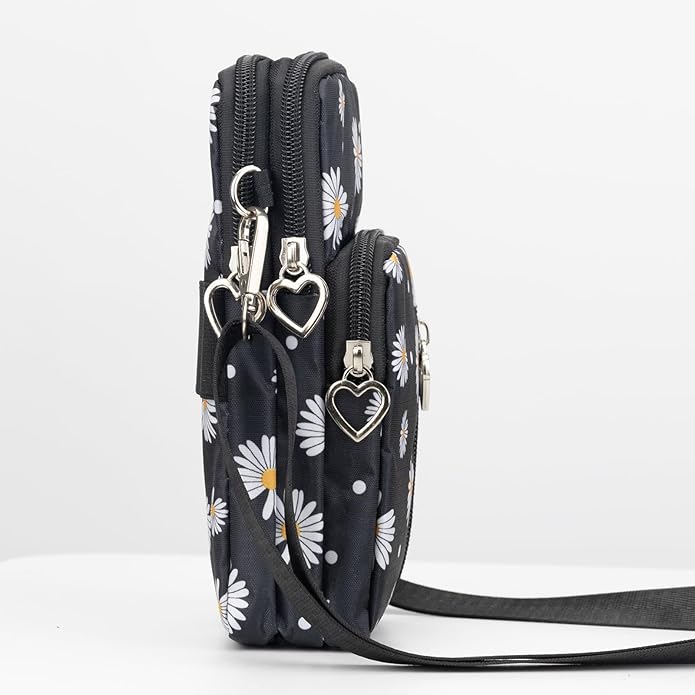 JANKS Small Crossbody Bag for Women - Mini Phone Purses with Crossbody Strap and Wallet - Nylon Arm Bag