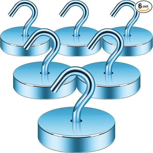 Neosmuk Magnetic Hooks, Cruise Ship Essentials, 100lb+ Heavy Duty Magnetic Hooks for Cruise Cabins, Refrigerator, Grill, Hanging, and Travel | Extra Strong Must-Haves Magnet Hook,RoyalBlue