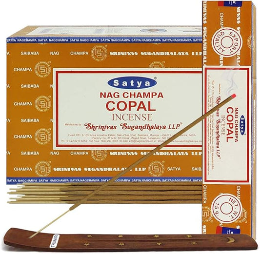 Copal Incense Sticks and Incense Stick Holder Bundle Insence Insense Satya