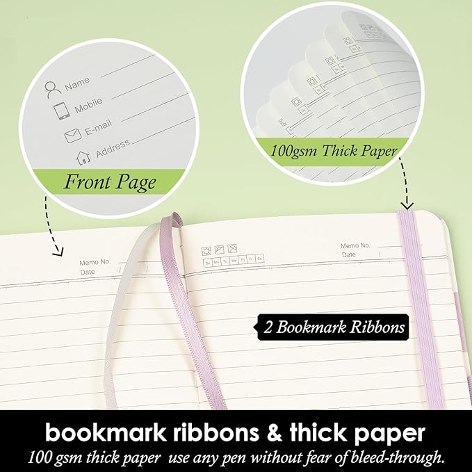 Small Journal Pocket Notebook with Pen, 3 Pack Cute Mini Notebook for Girls/Kids/Women, (Color Bubbles) 3.7" x 5.7", 100GSM Lined Paper, Aesthetic Hardcover Leather Cover Note Pad