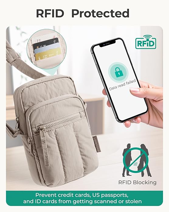 BAGSMART Small Crossbody Bags for Women, Mini Cell Phone Cross body Purses Travel Wallet with RFID Blocking Card Slots
