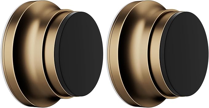 2PC Door Stoppers for Wall, 1.65 x 0.9 Inch Door Knob Wall Protector with Silicone & Aluminum Alloy, Adhesive & Screw Mounting Door Bumper for Home & Office Walls, Bronze