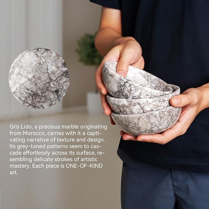 Koville Natural Marble Incense Holder, Incense Holder for Sticks with 9 Holes, Handmade Incense Burner Ash Catcher for Meditation Yoga SPA, Balsam Fir/Palo Santo/Sage/Cone (Gris Lido)