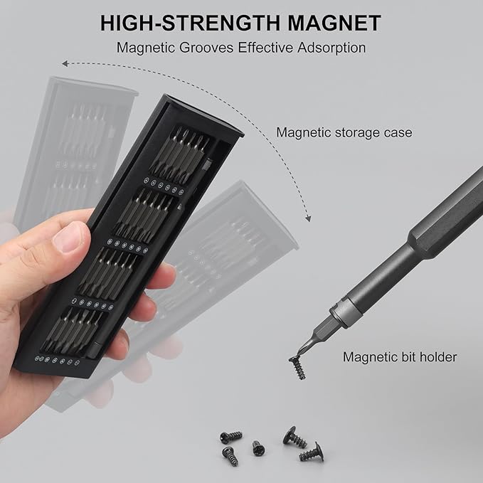 SHARDEN 49 in 1 Precision Screwdriver Set, Small Screwdriver Set with Torx, Pentalobe, Tri-wing, Mini Repair Tool Kit for PC, Laptop, MacBook, Computer, iPhone, PS5, Watch, Glasses, Electronic