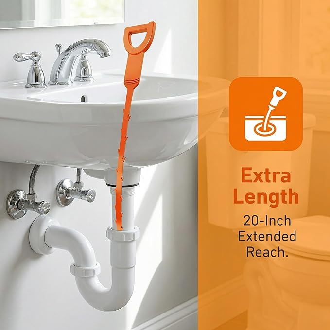 3 PCS Drain Snake Hair Catcher Clog Remover Tool, Shower Snake Hook Sink Unclogger Tool Hair Remover, Drain Clog Remover Cleaning Tools Plumbing Snake for Sewer